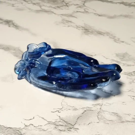 Degenhart Glass Blue Hand Vanity Dish ( Vintage ) Decor