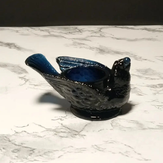 Degenhart Glass Cobalt Blue Vanity Ring Dish Decor