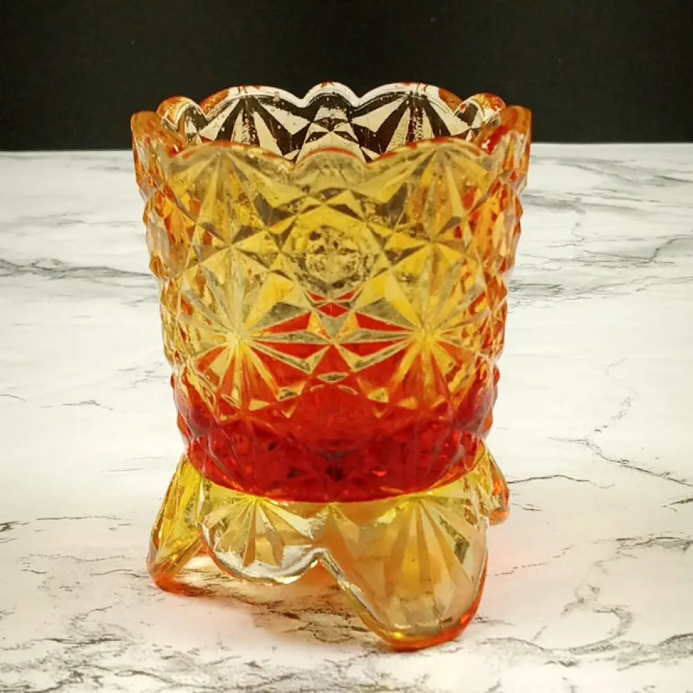 Degenhart Glass Daisy & Button Toothpick Trinket Paperweight Vintage Decor