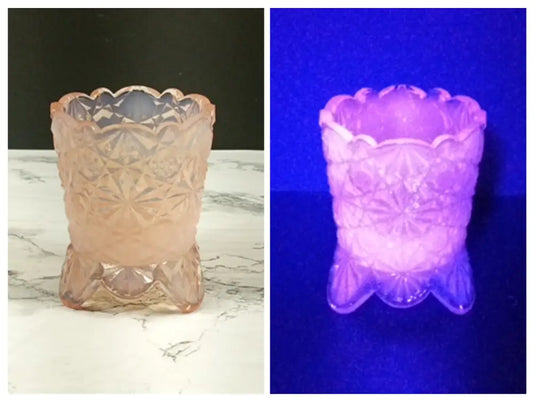 Degenhart Glass Daisy & Button Toothpick Trinket Paperweight Vintage Decor