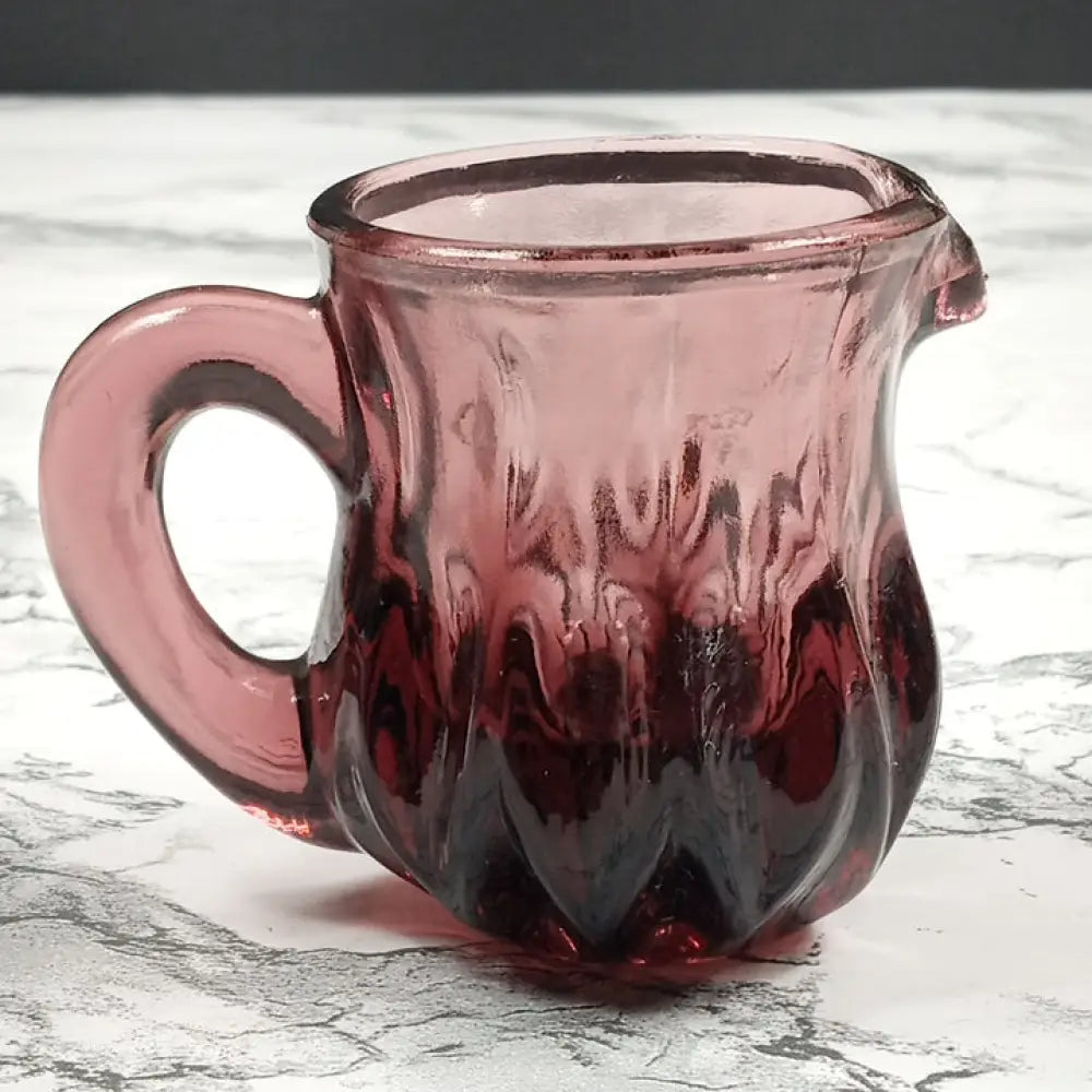 Degenhart Glass Mini Pitcher Trinket Paperweight Toothpick Vtg Decor