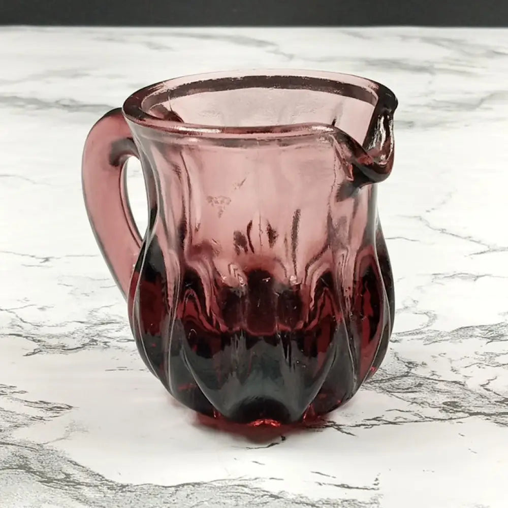 Degenhart Glass Mini Pitcher Trinket Paperweight Toothpick Vtg Decor
