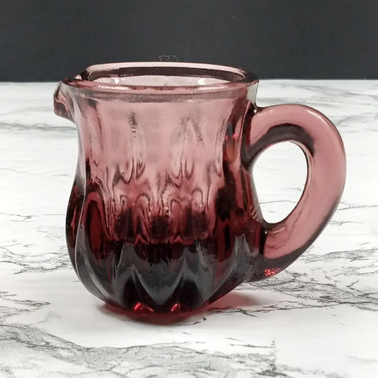 Degenhart Glass Mini Pitcher Trinket Paperweight Toothpick Vtg Decor