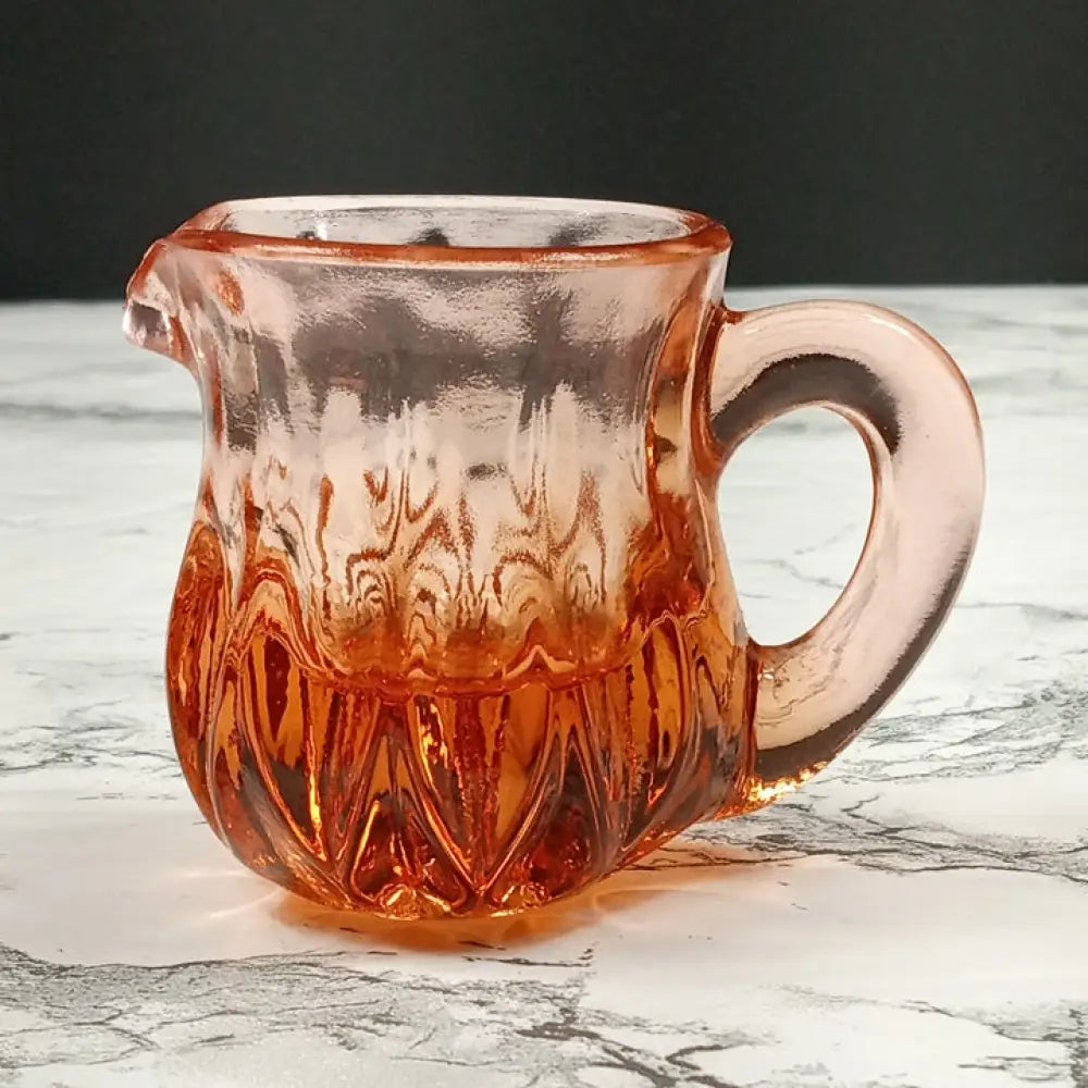 Degenhart Glass Mini Pitcher Trinket Paperweight Toothpick Vtg Decor