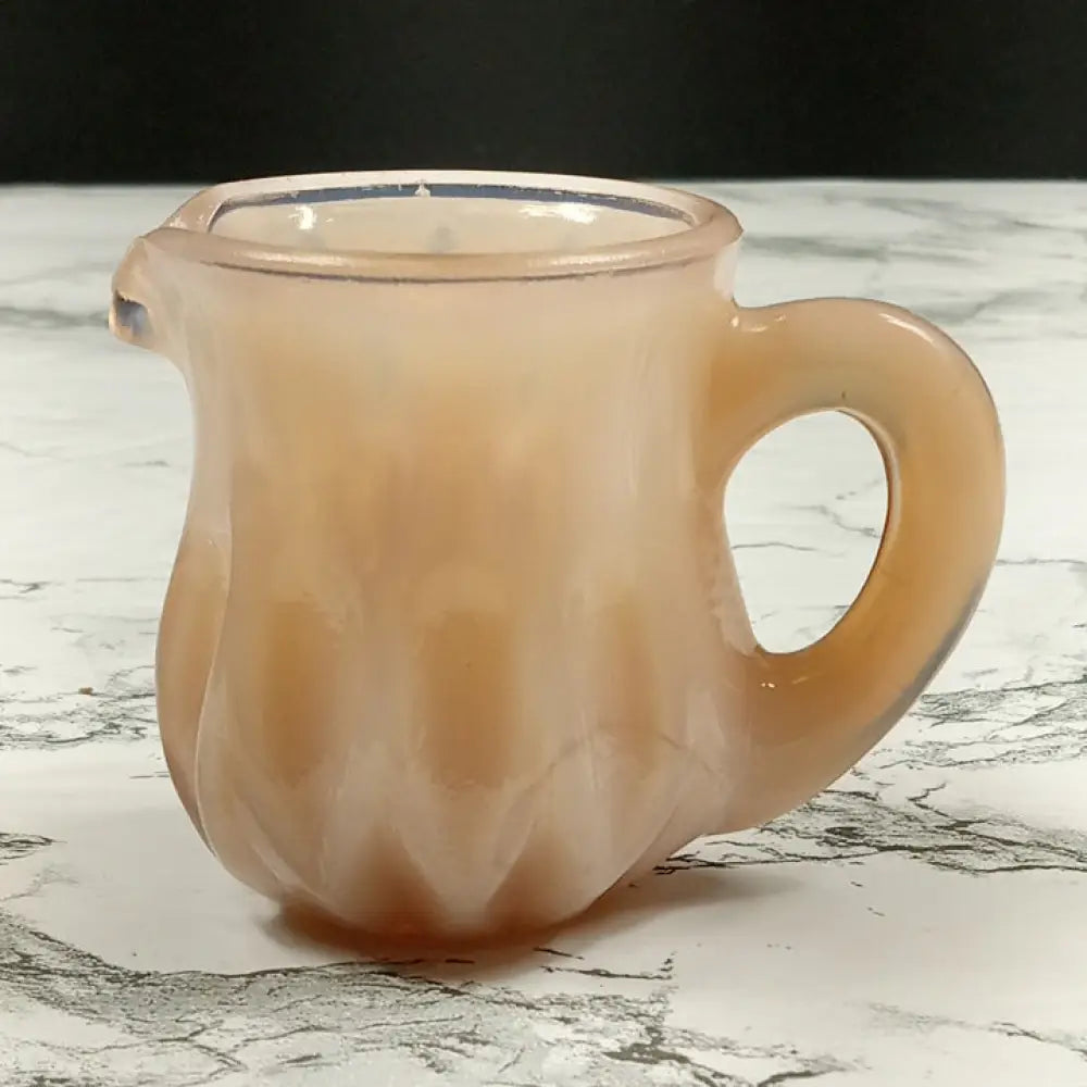 Degenhart Glass Mini Pitcher Trinket Paperweight Toothpick Vtg Decor