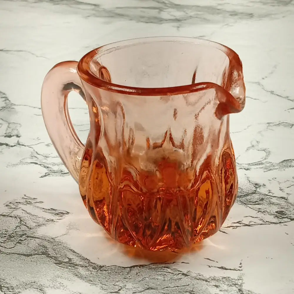 Degenhart Glass Mini Pitcher Trinket Paperweight Toothpick Vtg Decor