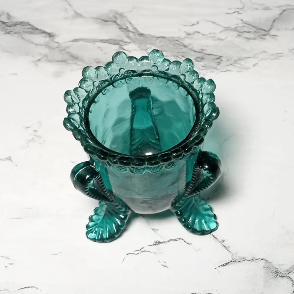 Degenhart Glass Ring Trinket Vanity Dish Uv Reactive ( Vintage ) Decor