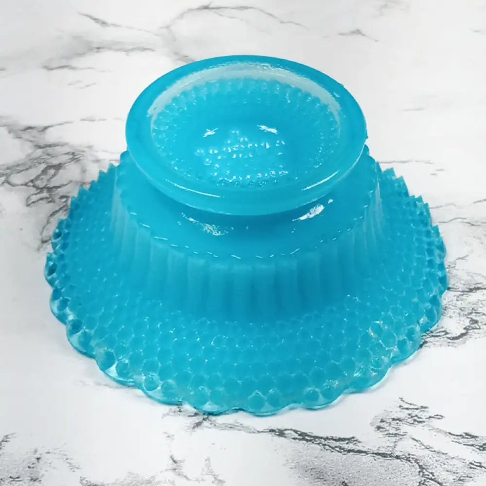 Degenhart Glass Star & Dewdrop Trinket Paperweight Salt Cellar Dish Vintage Decor