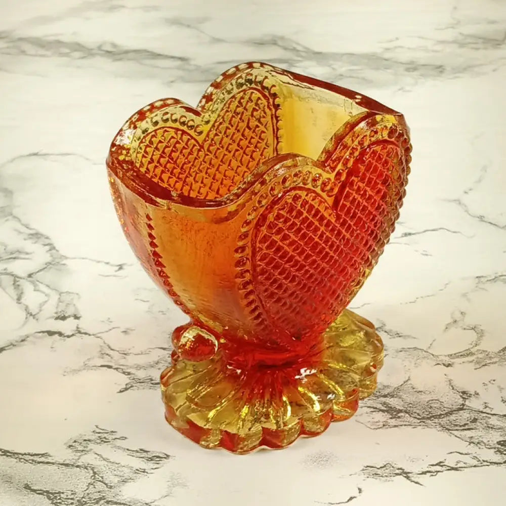 Degenhart Glass Sweetheart Trinket Paperweight Toothpick Vintage Decor