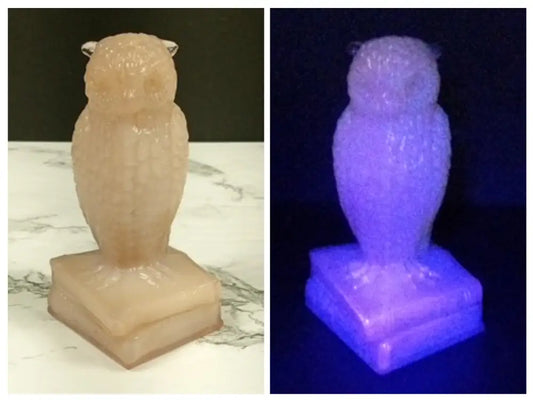 Degenhart Glass Wise Old Owl Paperweight Vintage Decor