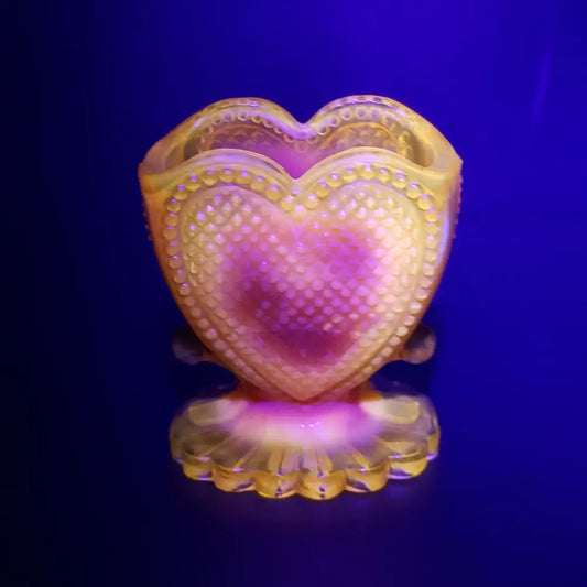Degenhart Heart Trinket Dish Uv Reactive ( Vintage ) Decor