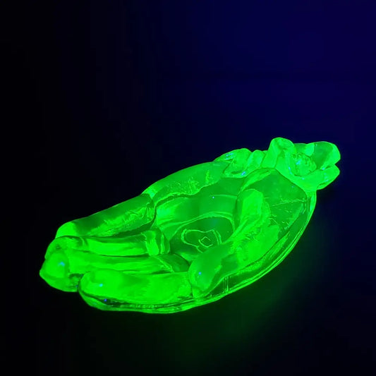Degenhart Uv Reactive Open Hand Trinket Dish Vintage Decor