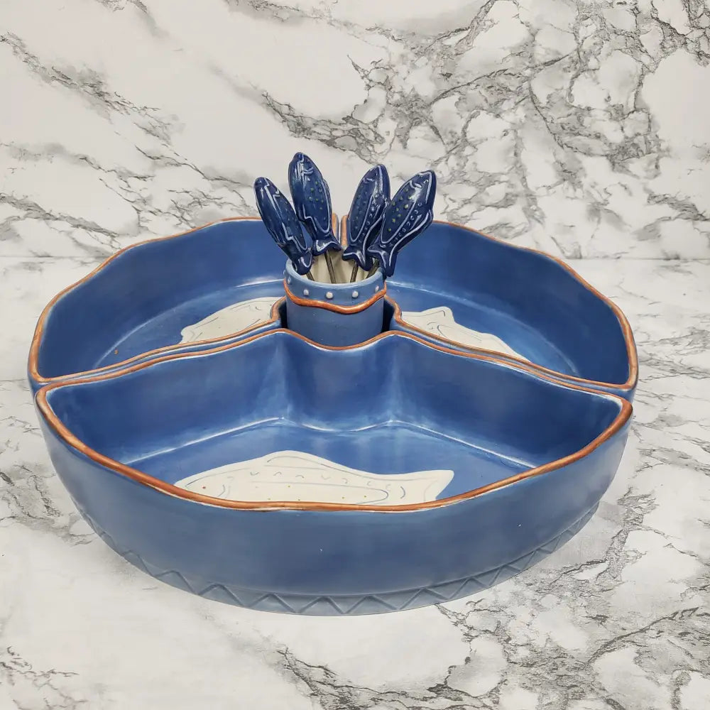 Dept 56 Serving Set 8Pc Fish Kitchen & Dining