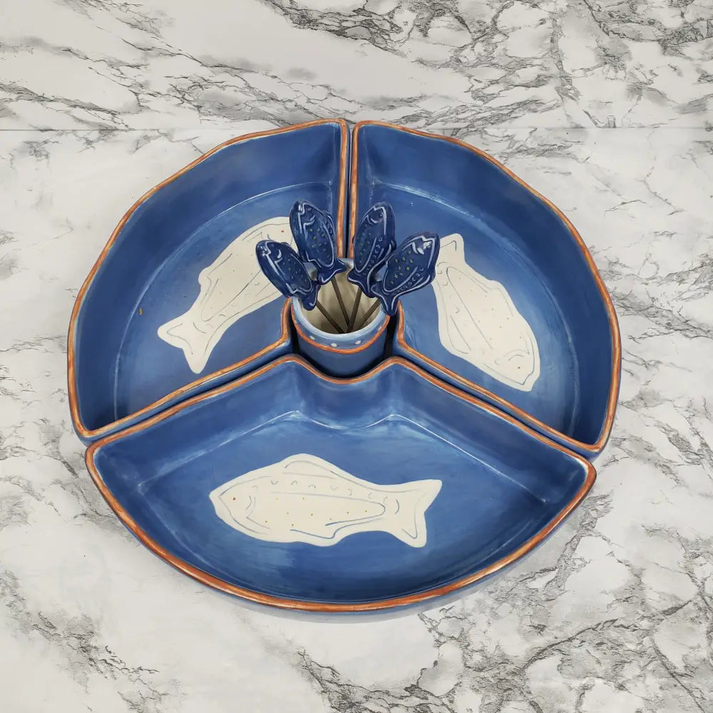 Dept 56 Serving Set 8Pc Fish Kitchen & Dining