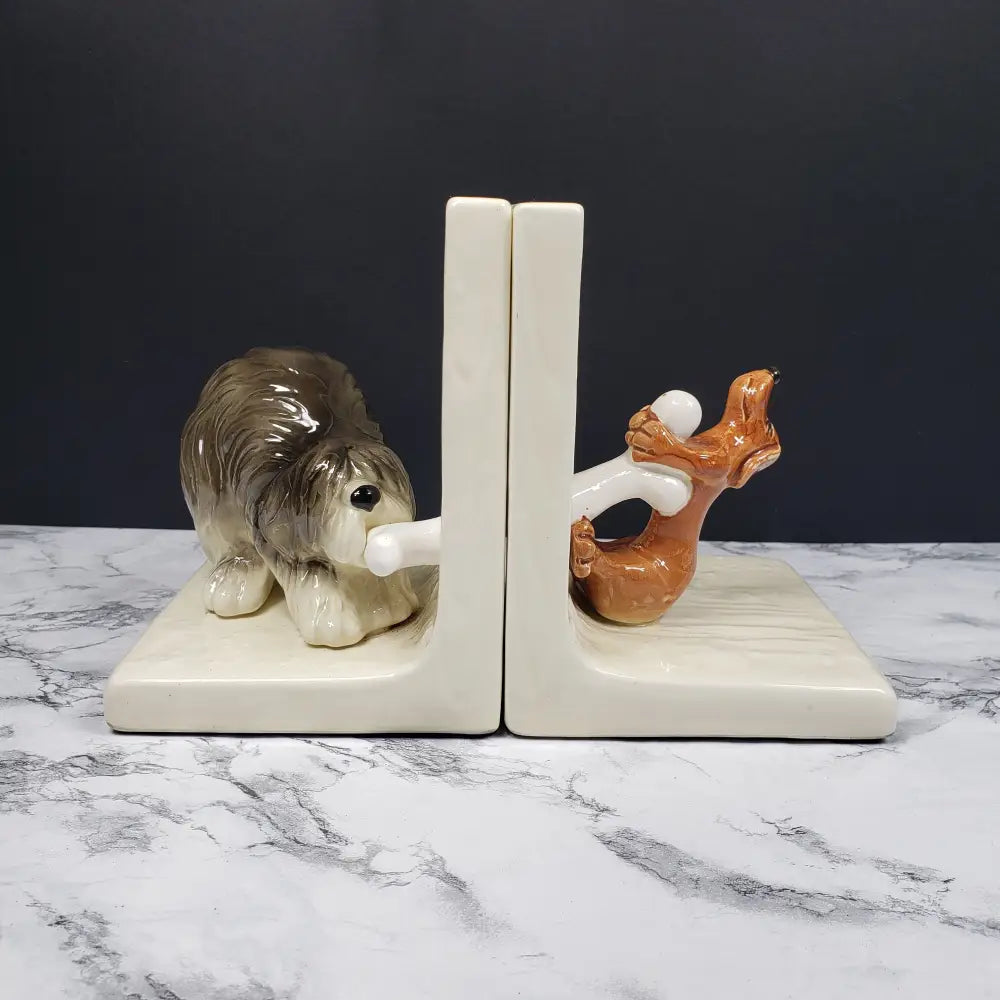 Dog Bookends Japan Vintage Decor