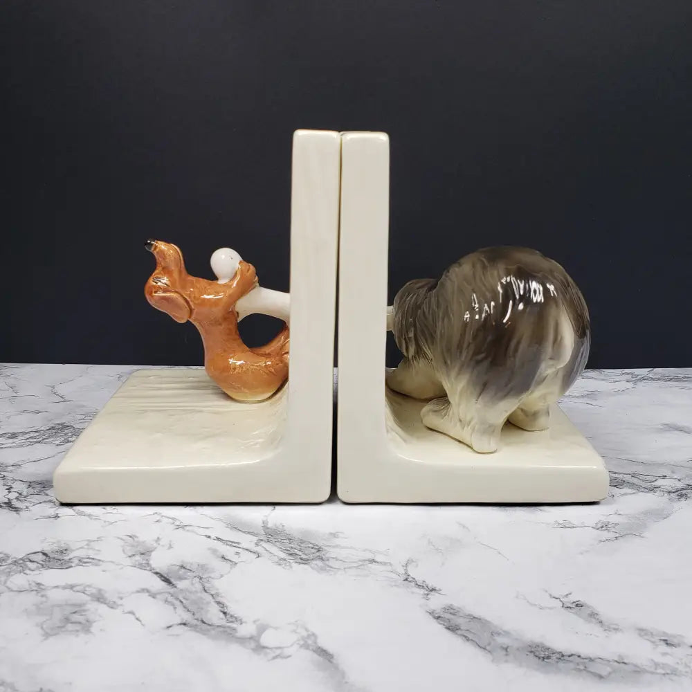 Dog Bookends Japan Vintage Decor