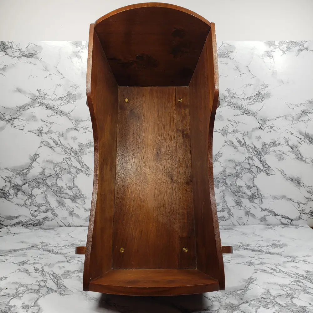 Doll Cradle Solid Wood Handmade Antique Decor