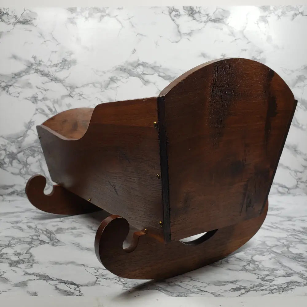 Doll Cradle Solid Wood Handmade Antique Decor