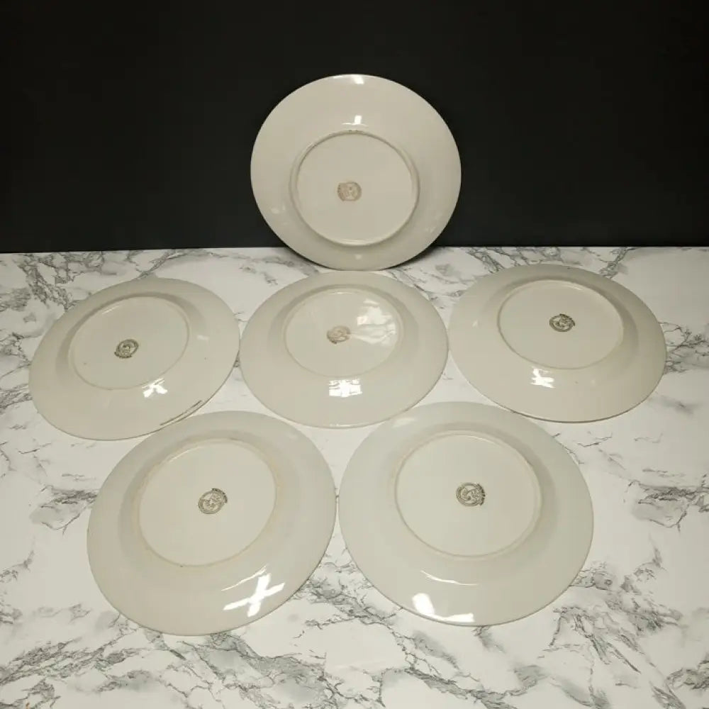 Handmade Japanese Porcelain Dragon & Fire Plates ( Vintage ) Decor
