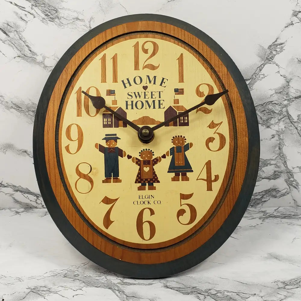 Vintage elgin wall clock best sale