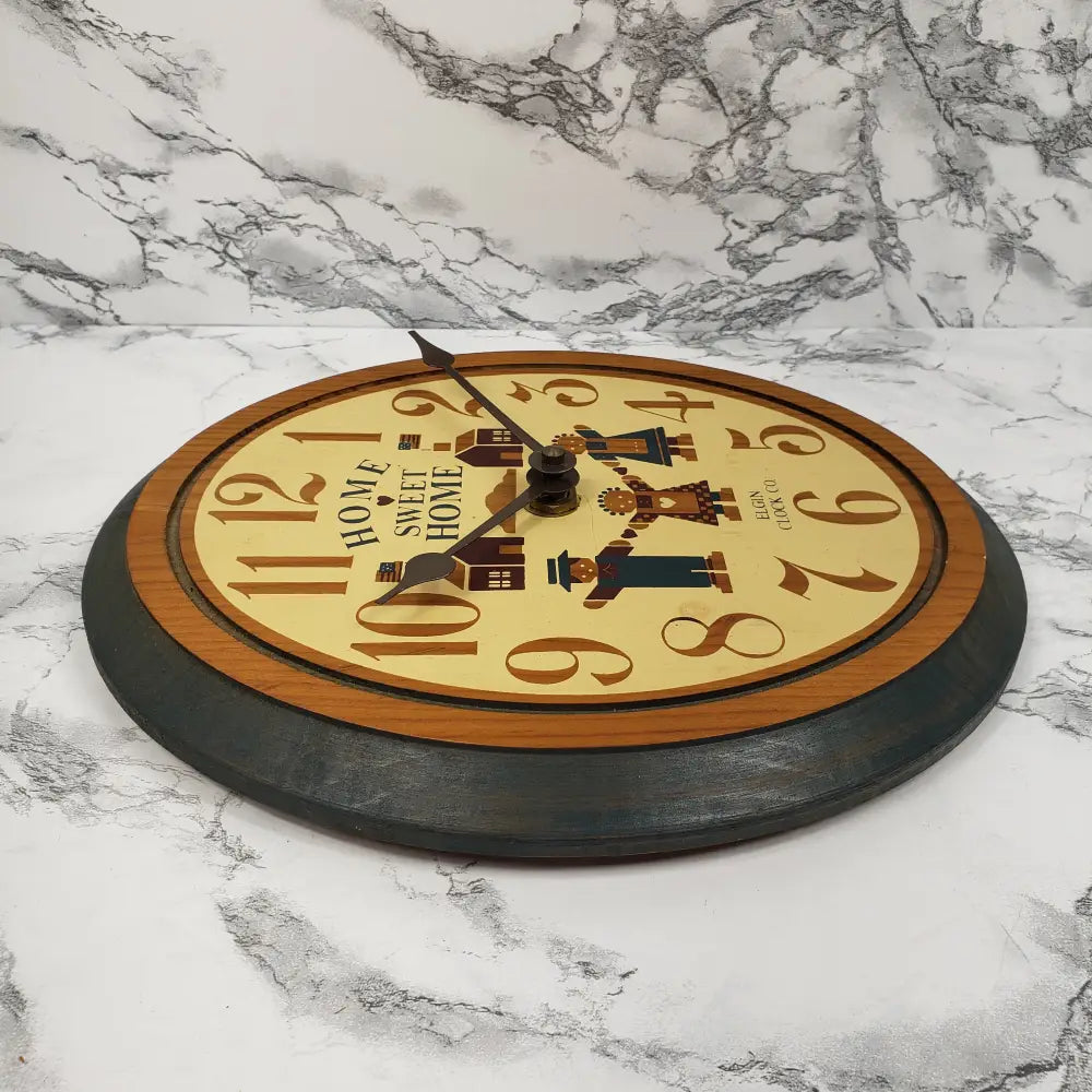 Elgin Clock Solid Wood Home Sweet Vintage Decor
