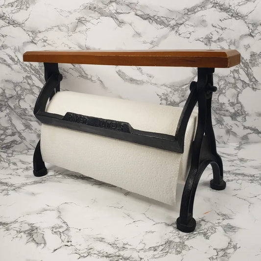 Farmhouse Paper Towel Holder Cast Iron Decor