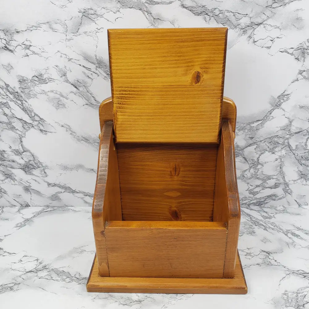 Farmhouse Recipe Box Handmade Solid Wood Vintage