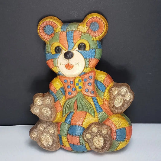 Foam Craft Patchwork Teddy Bear Vintage Decor
