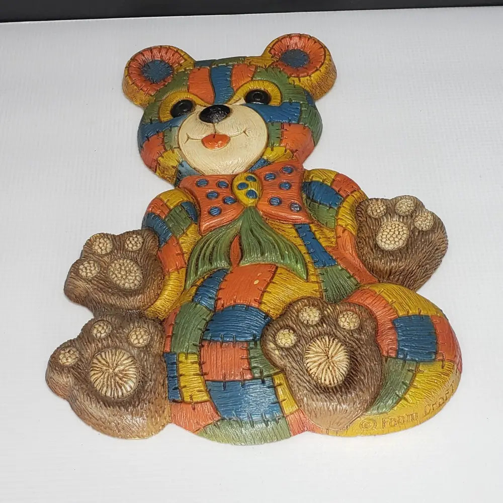 Foam Craft Patchwork Teddy Bear Vintage Decor