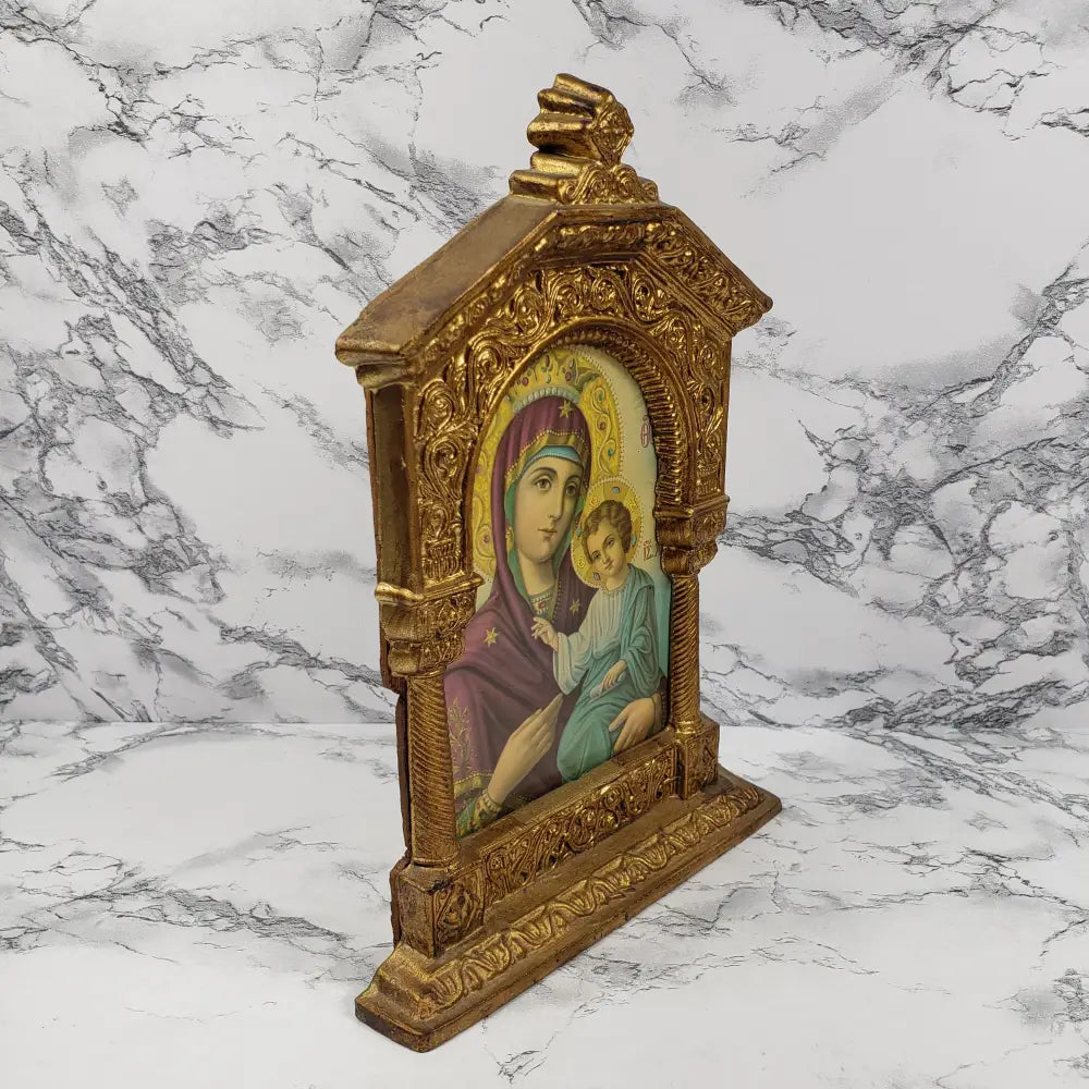 Framed Madonna & Child Wall Art Mary Jesus Vintage Decor