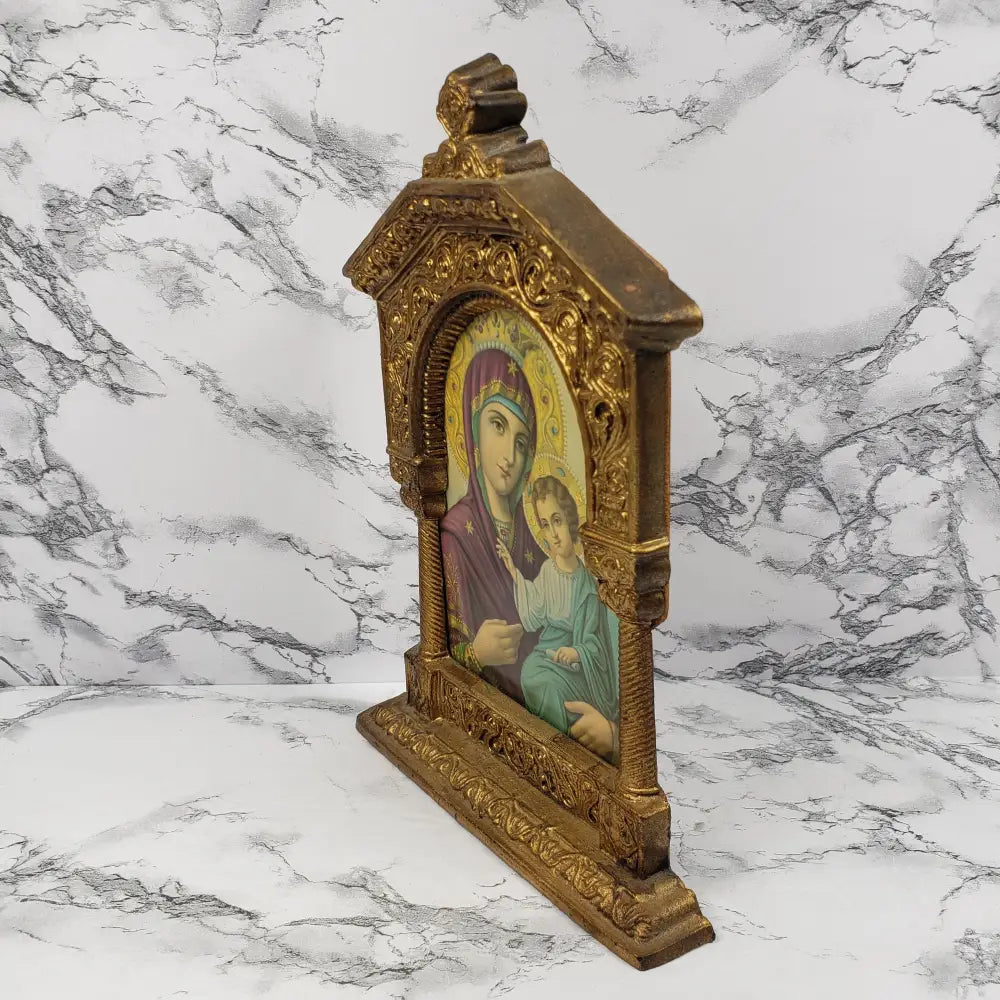 Framed Madonna & Child Wall Art Mary Jesus Vintage Decor
