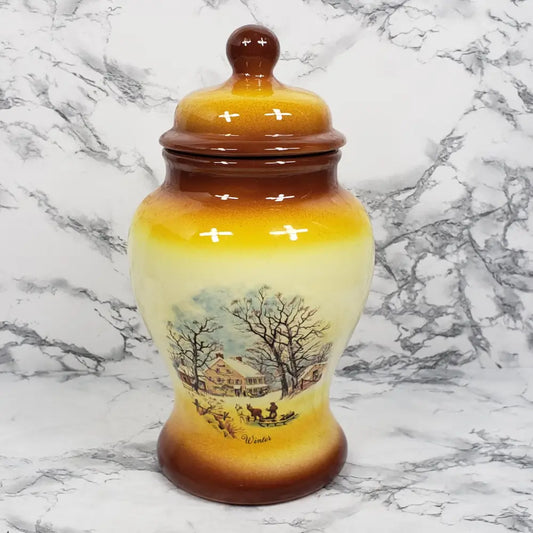 Ginger Jar Style Canister Vintage Collectibles