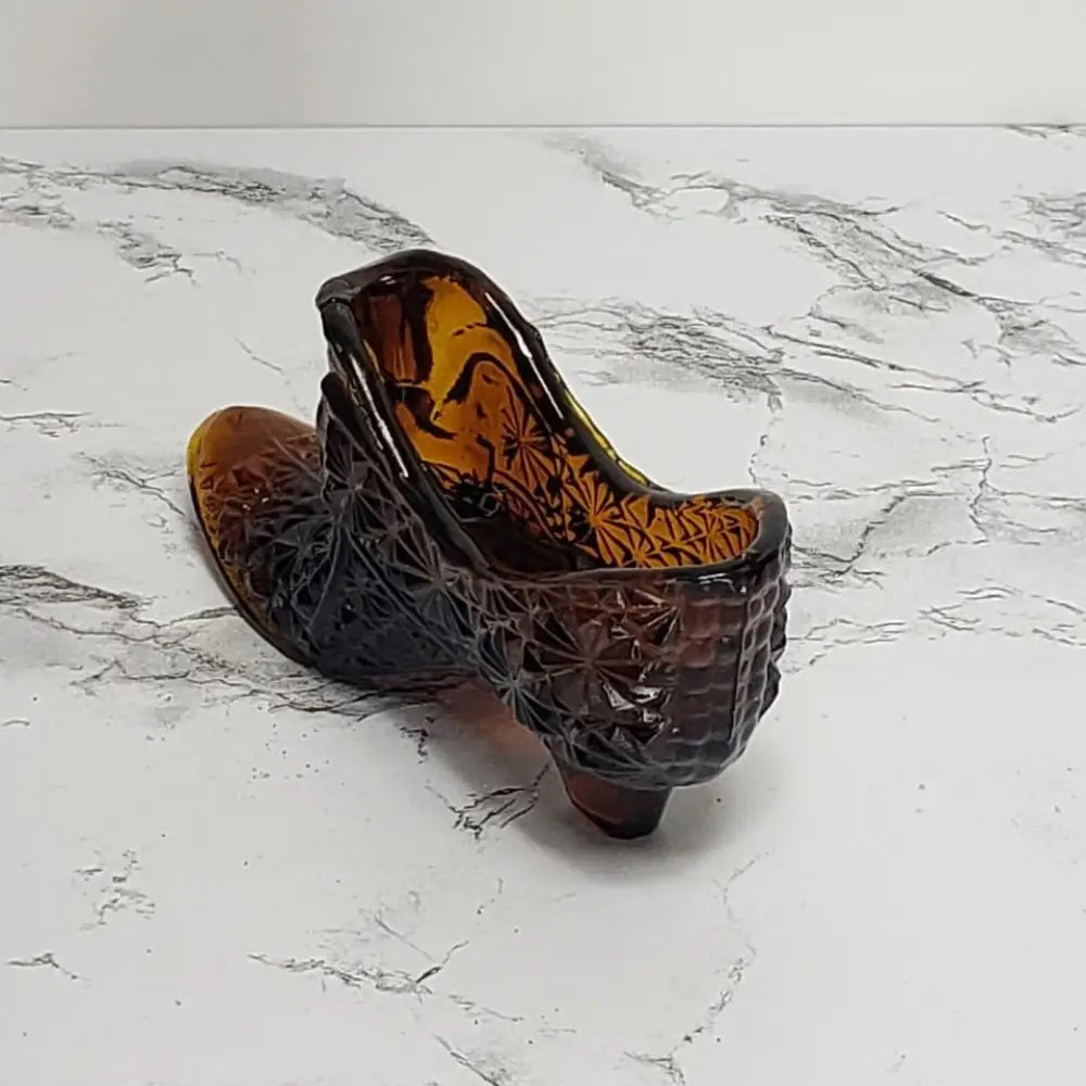 Glass Shoe Mid Century Taiwan Import Vintage - Decor