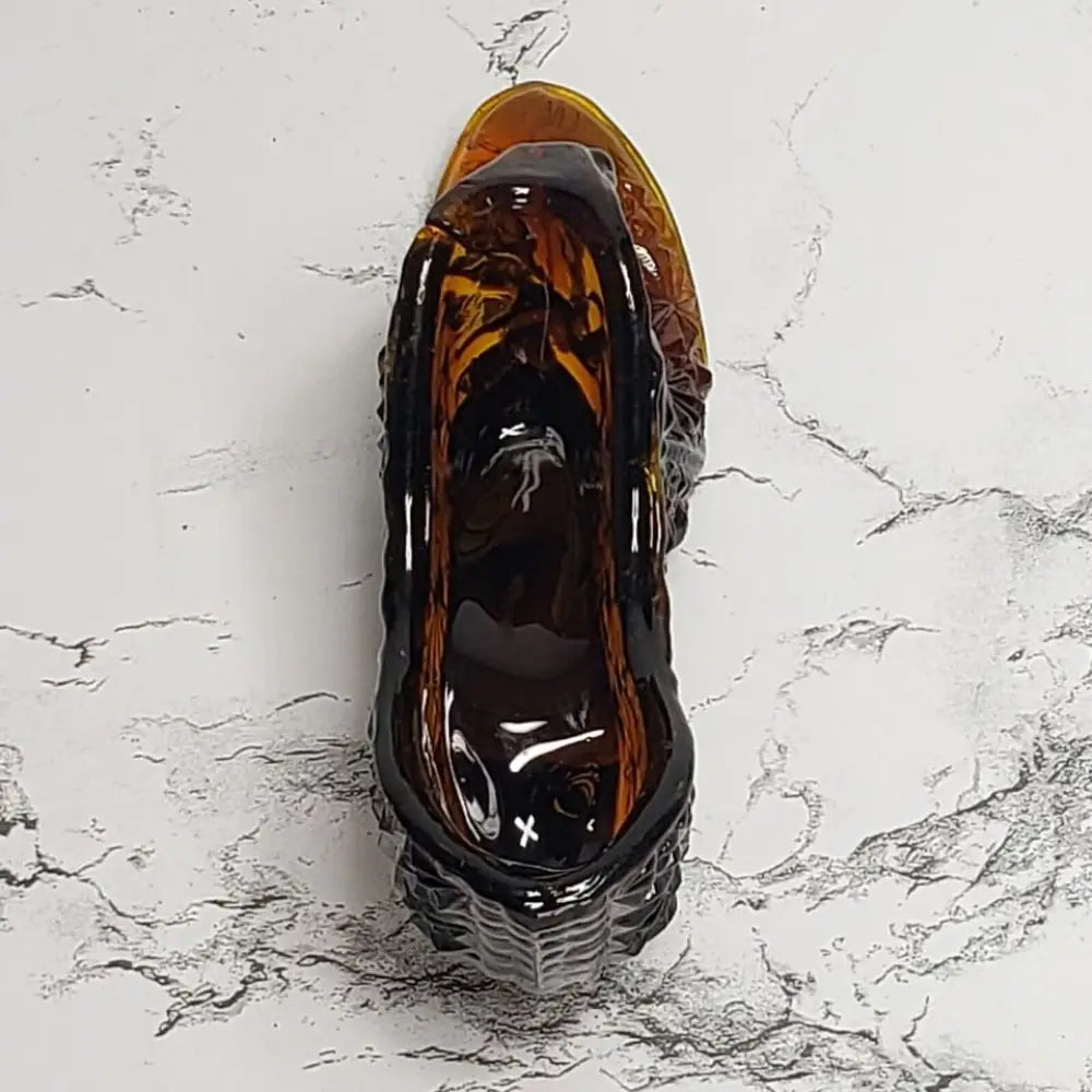 Glass Shoe Mid Century Taiwan Import Vintage - Decor