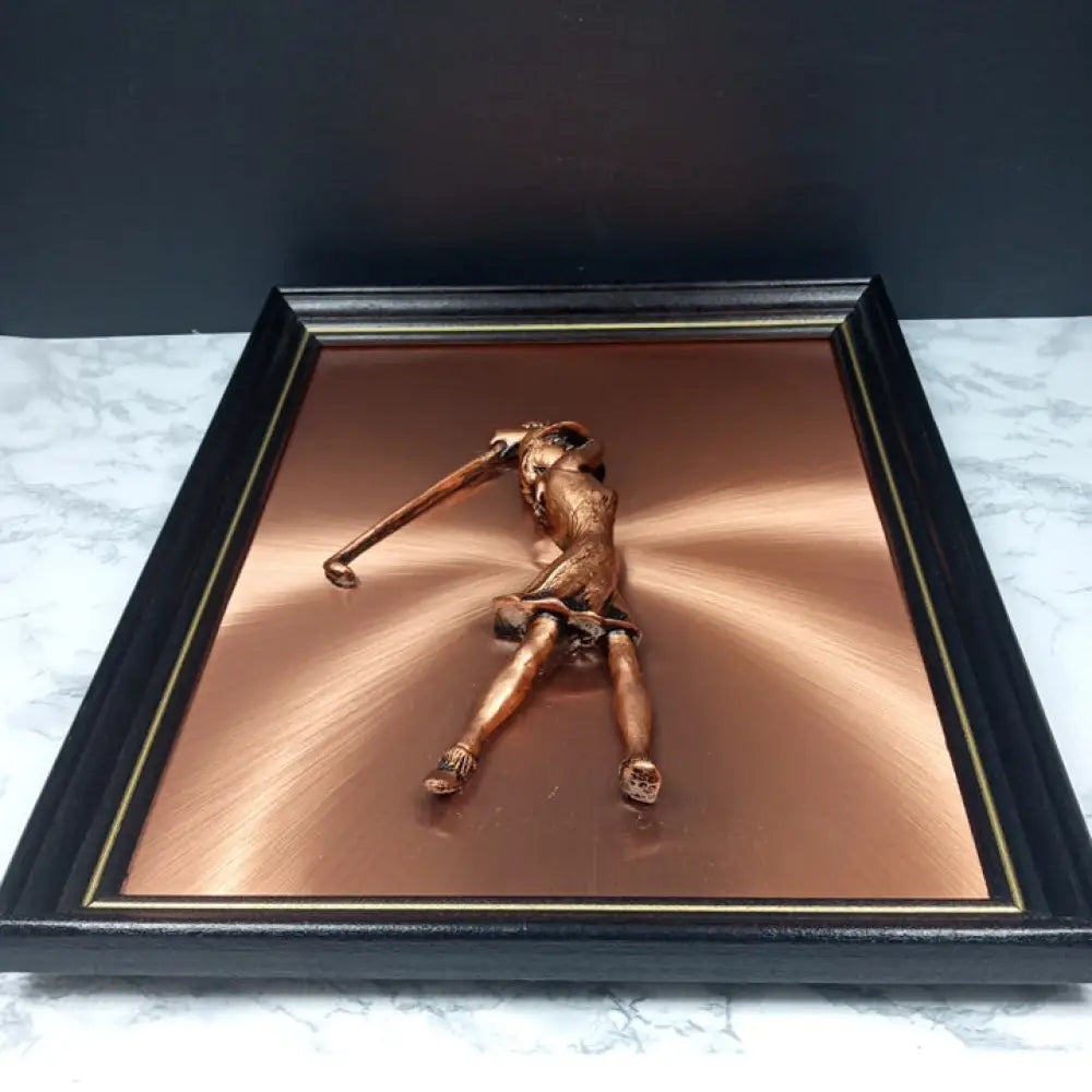 Female Golfer Copper Wall Art ( Vintage ) Decor