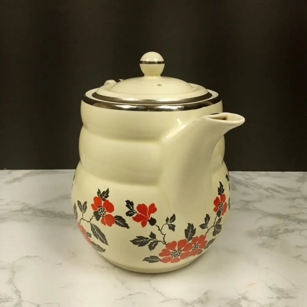 Hall Daniel Red Poppies Coffee Pot ( Vintage ) Decor