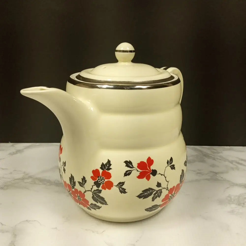 Hall Daniel Red Poppies Coffee Pot ( Vintage ) Decor