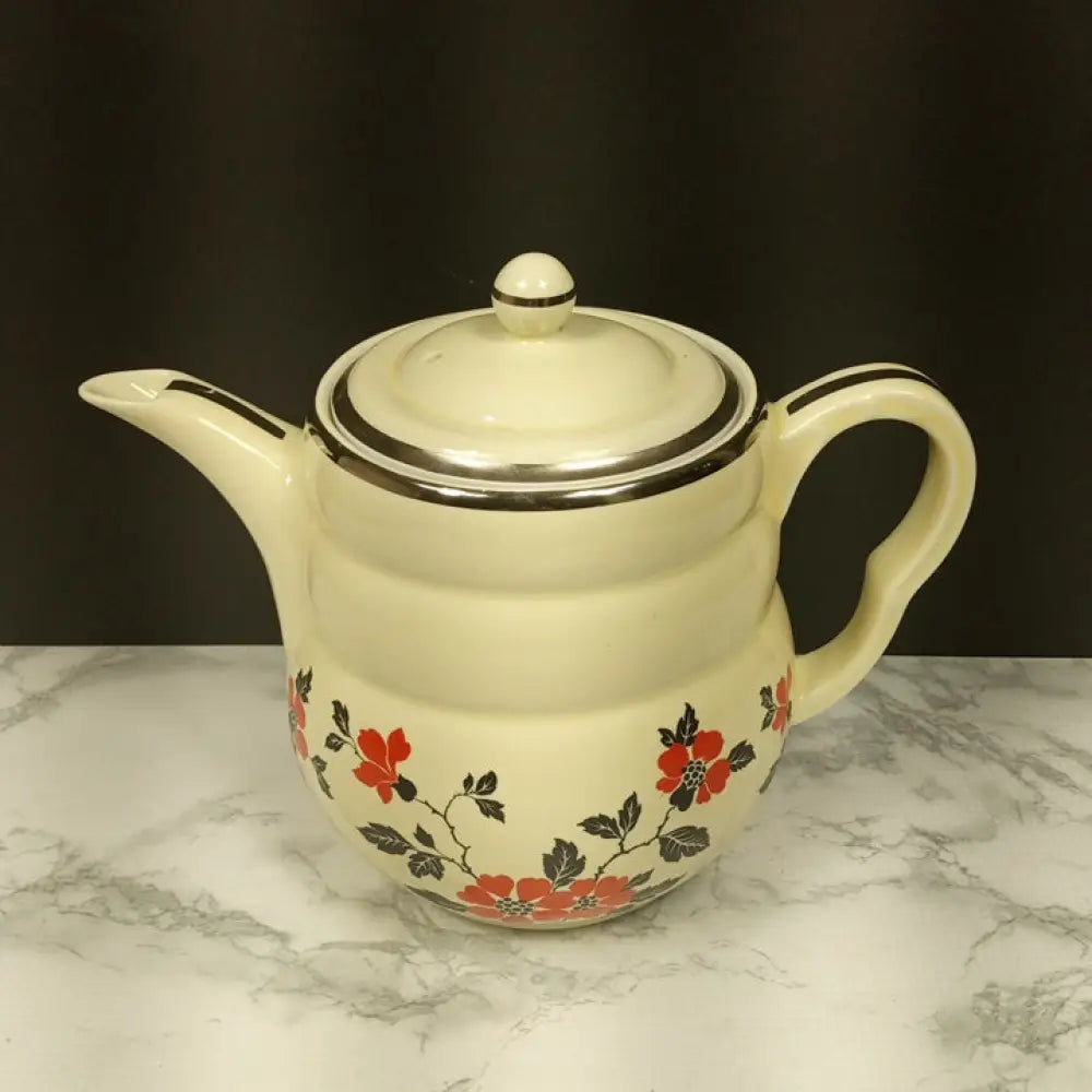 Hall Daniel Red Poppies Coffee Pot ( Vintage ) Decor
