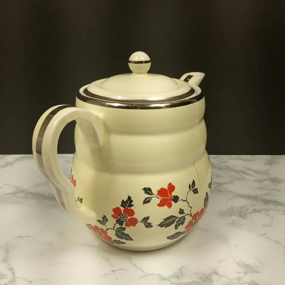 Hall Daniel Red Poppies Coffee Pot ( Vintage ) Decor