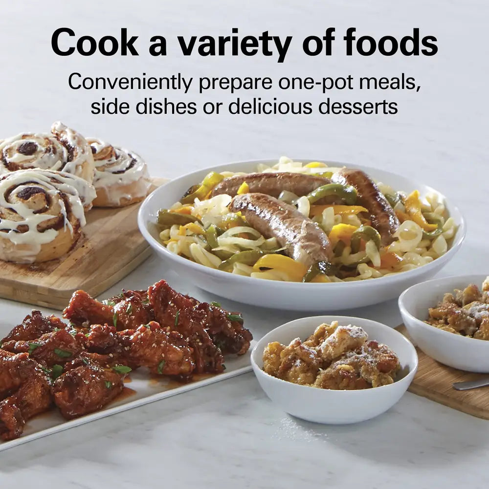 Hamilton Beach 4-Quart Slow Cooker With 3 Cooking Settings Dishwasher-Safe Stoneware Crock & Glass