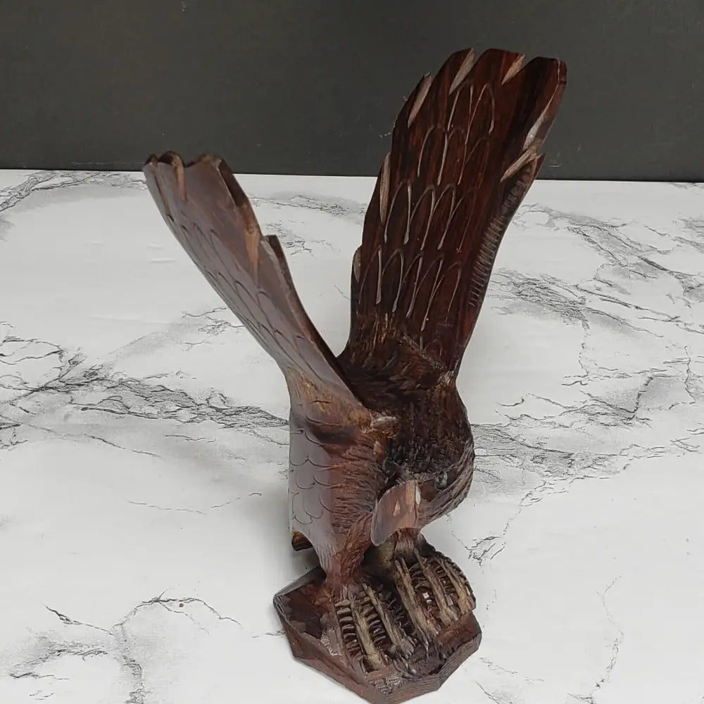 Hand Carved Ironwood Eagle (Vintage) Decor