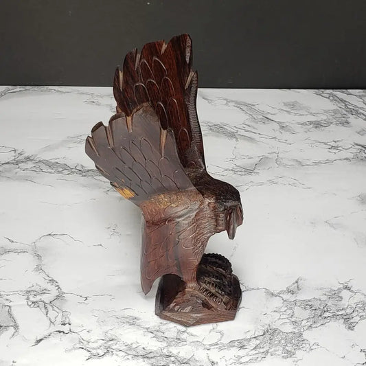 Hand Carved Ironwood Eagle (Vintage) Decor