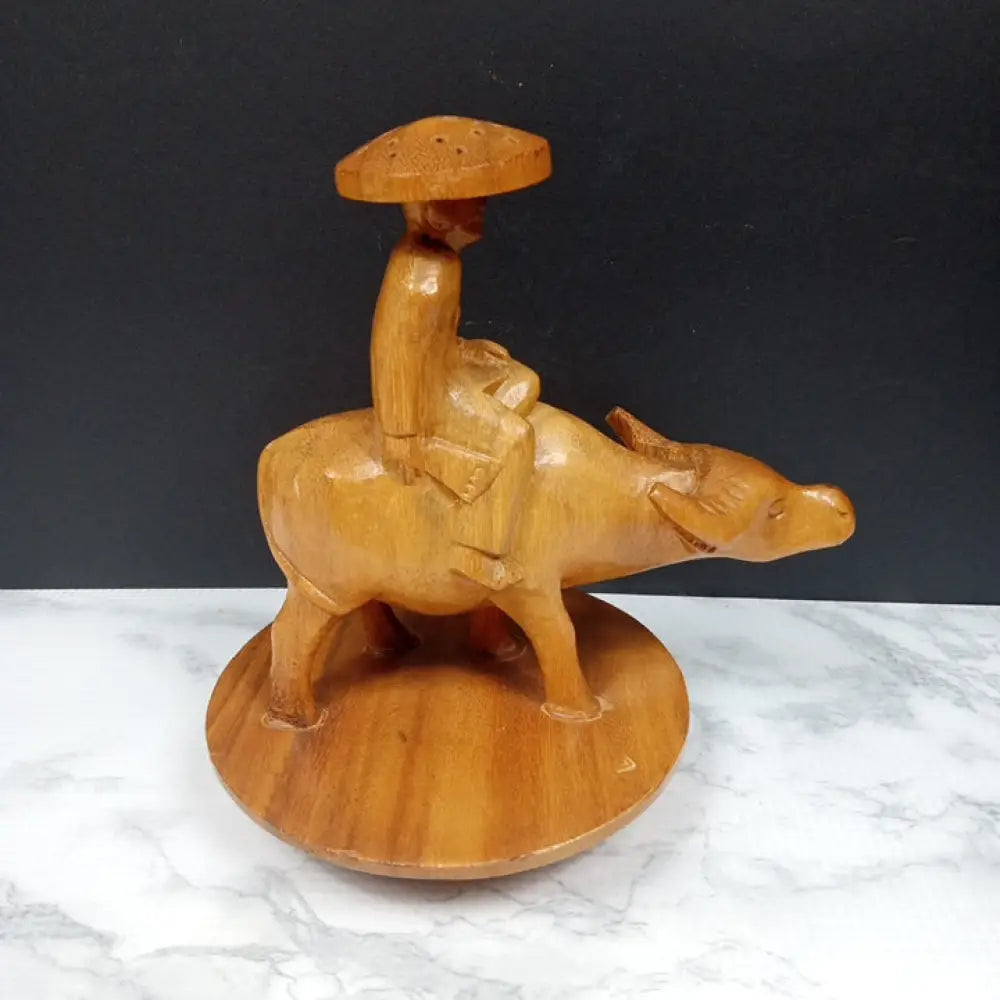 Hand Carved Lazy Susan Serving Tray ( Vintage ) Decor