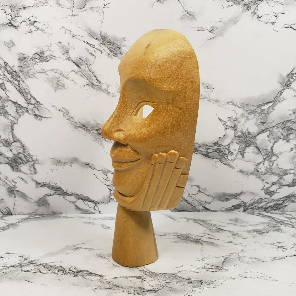 Hand Carved Mask Wall Table Art Vintage Decor