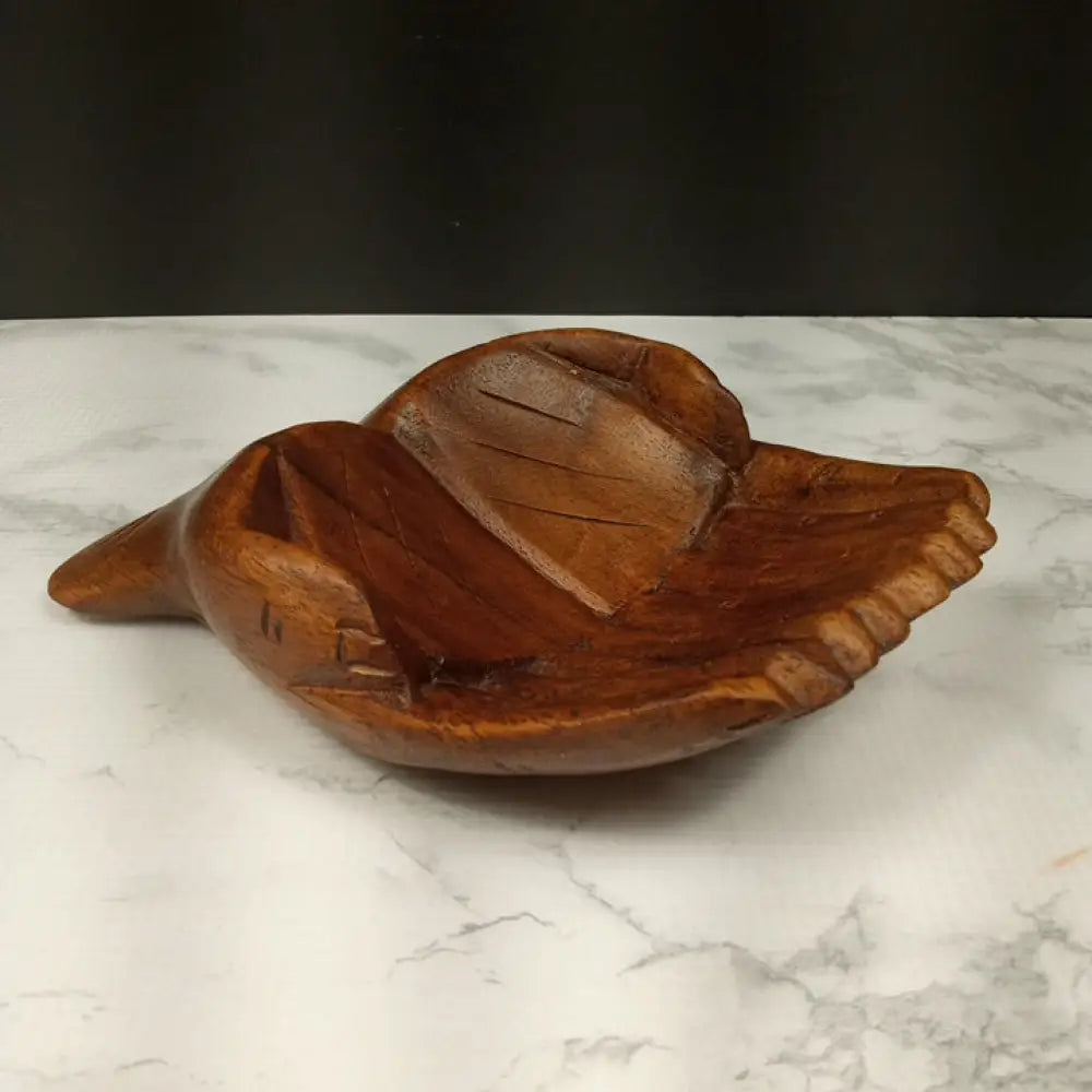 Hand Carved Open Hands Solid Wood ( Vintage ) Decor