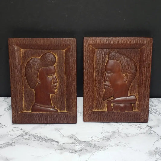 Hand Carved Solid Wood Wall Art 1960 (Vintage) Decor