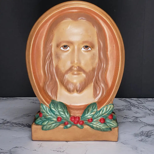 Hand Painted Jesus 3D Ceramic Relief (Vintage) Decor