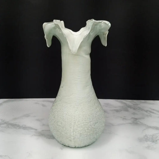 Handmade Blown Cased Glass Vase ( Vintage ) Decor