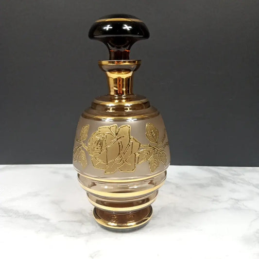 Handmade Bohemian Crystal Bottle With Stopper ( Vintage ) Decor