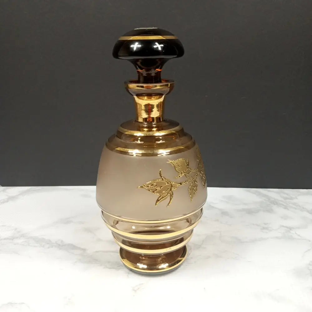 Handmade Bohemian Crystal Bottle With Stopper ( Vintage ) Decor